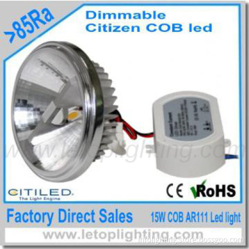CRI 88Ra Citizen Dimmable 15W cob AR111 Led spot light